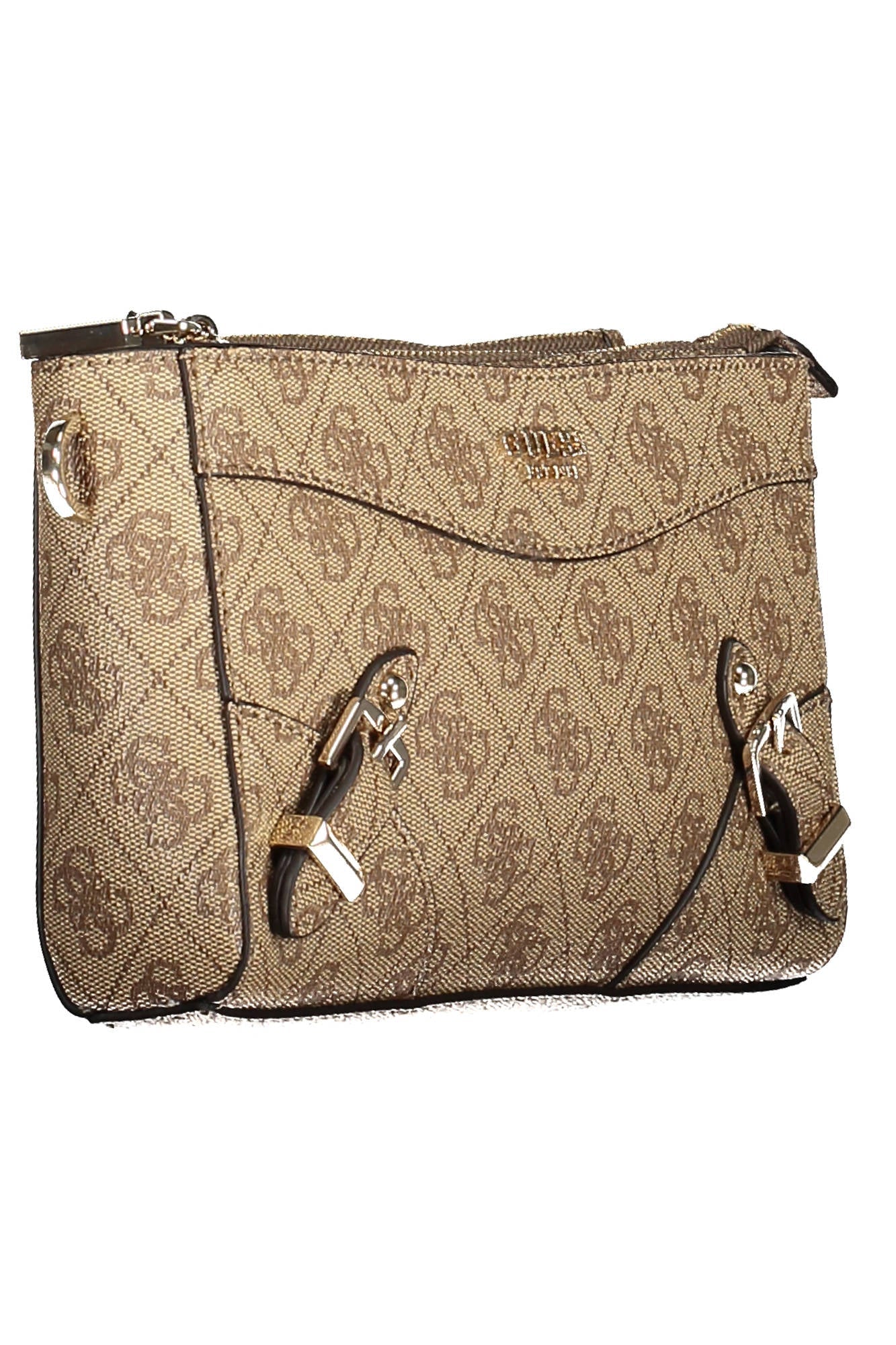 Guess Jeans Beige Polyurethane Handbag - Fizigo