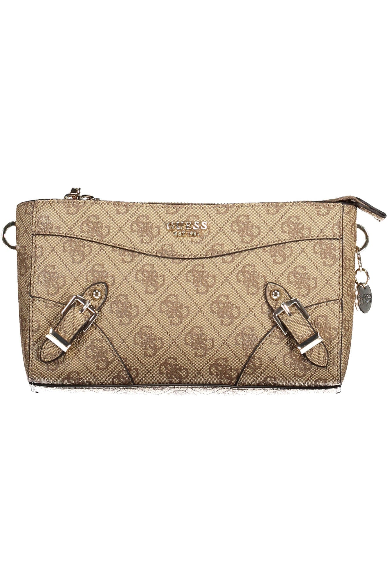 Guess Jeans Beige Polyurethane Handbag - Fizigo