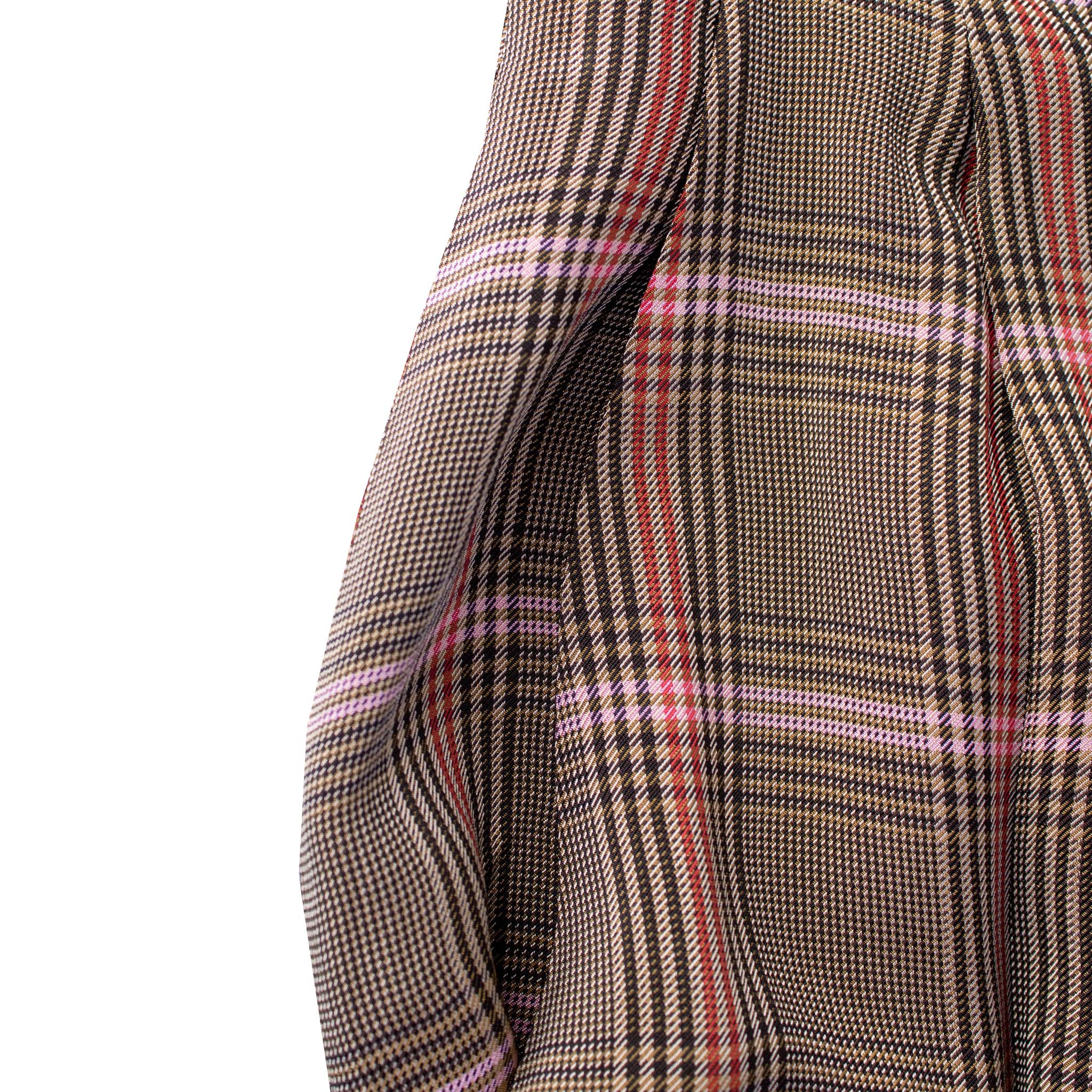 Lardini Micro Checked Viscose Palazzo Trousers - Fizigo