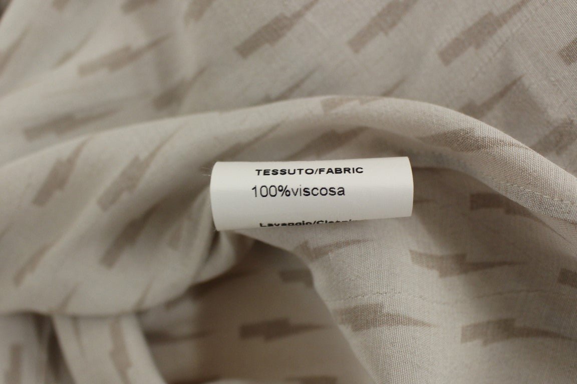 Licia Florio Pink Long Sleeve Button Front Blouse Shirt - Fizigo