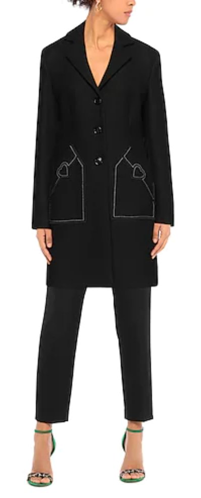 Love Moschino Black Wool Jackets & Coat - Fizigo