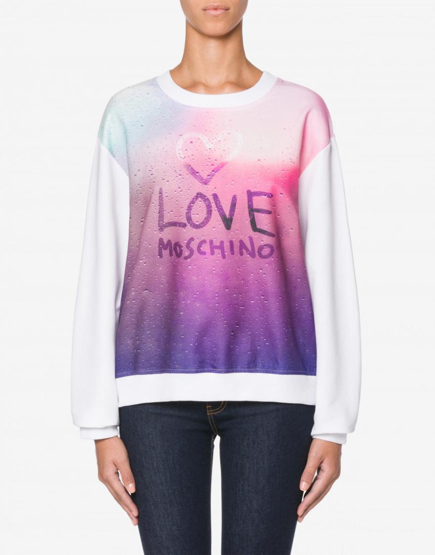 Love Moschino White Cotton Sweater - Fizigo