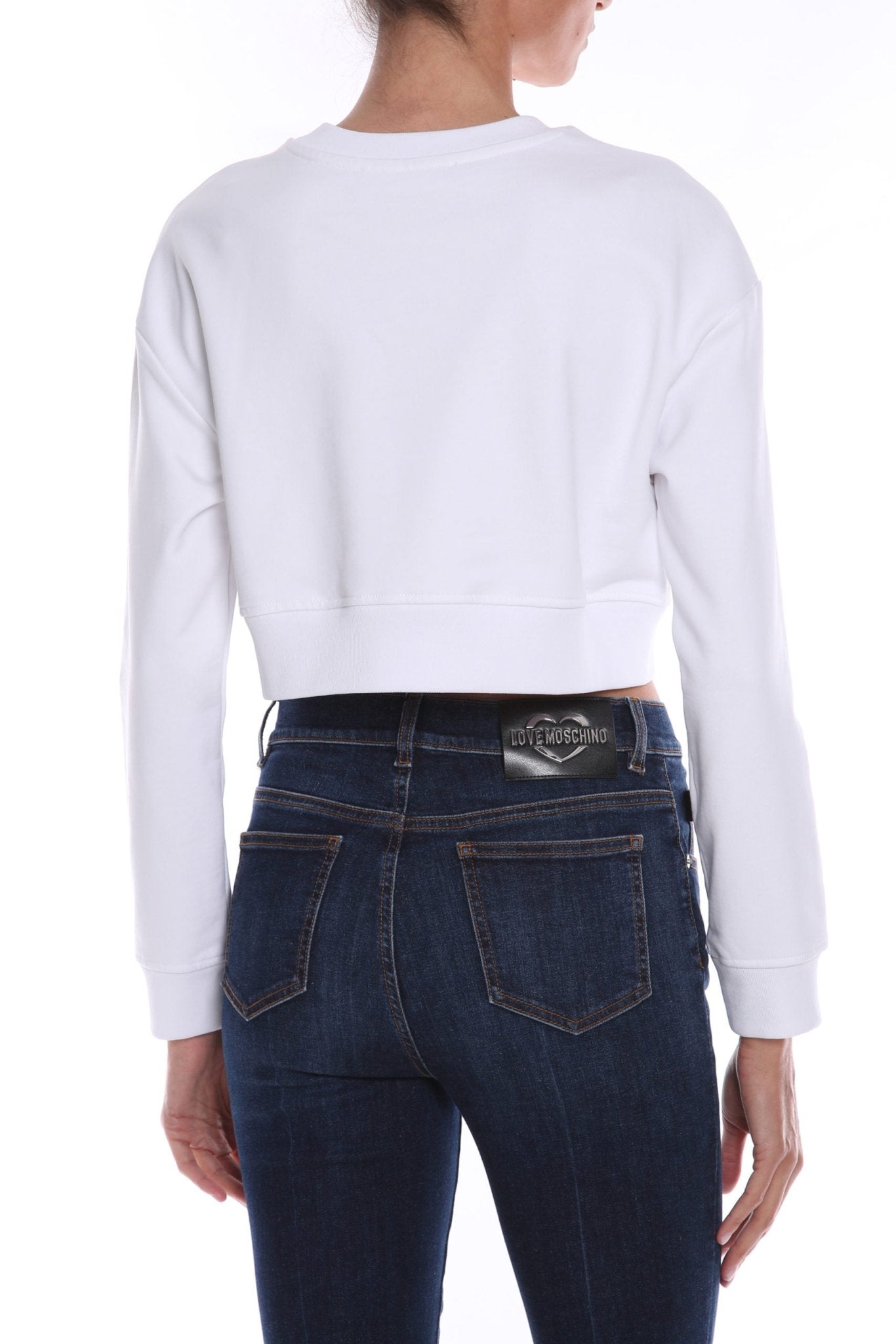 Love Moschino White Cotton Sweater - Fizigo