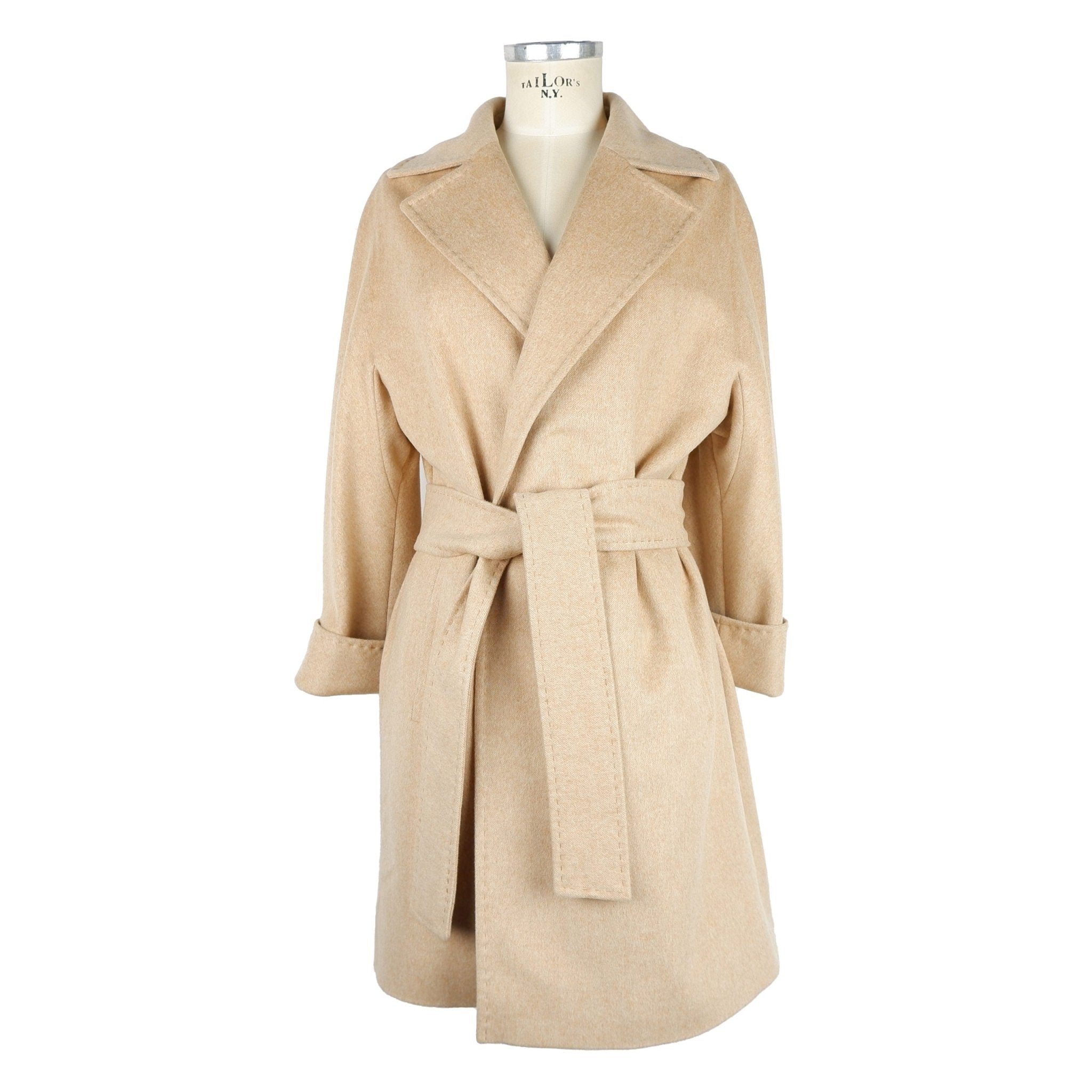 Made in Italy Beige Wool Jackets & Coat - Fizigo