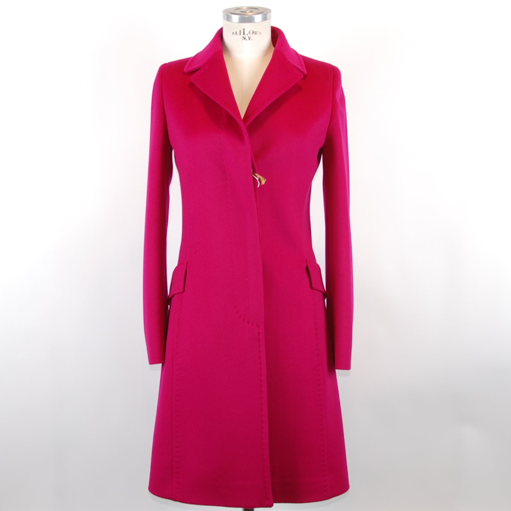 Made in Italy Fuchsia Wool Jackets & Coat - Fizigo