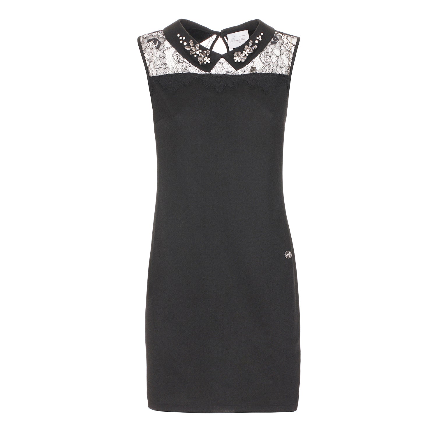 Maison Espin Black Polyester Dress - Fizigo