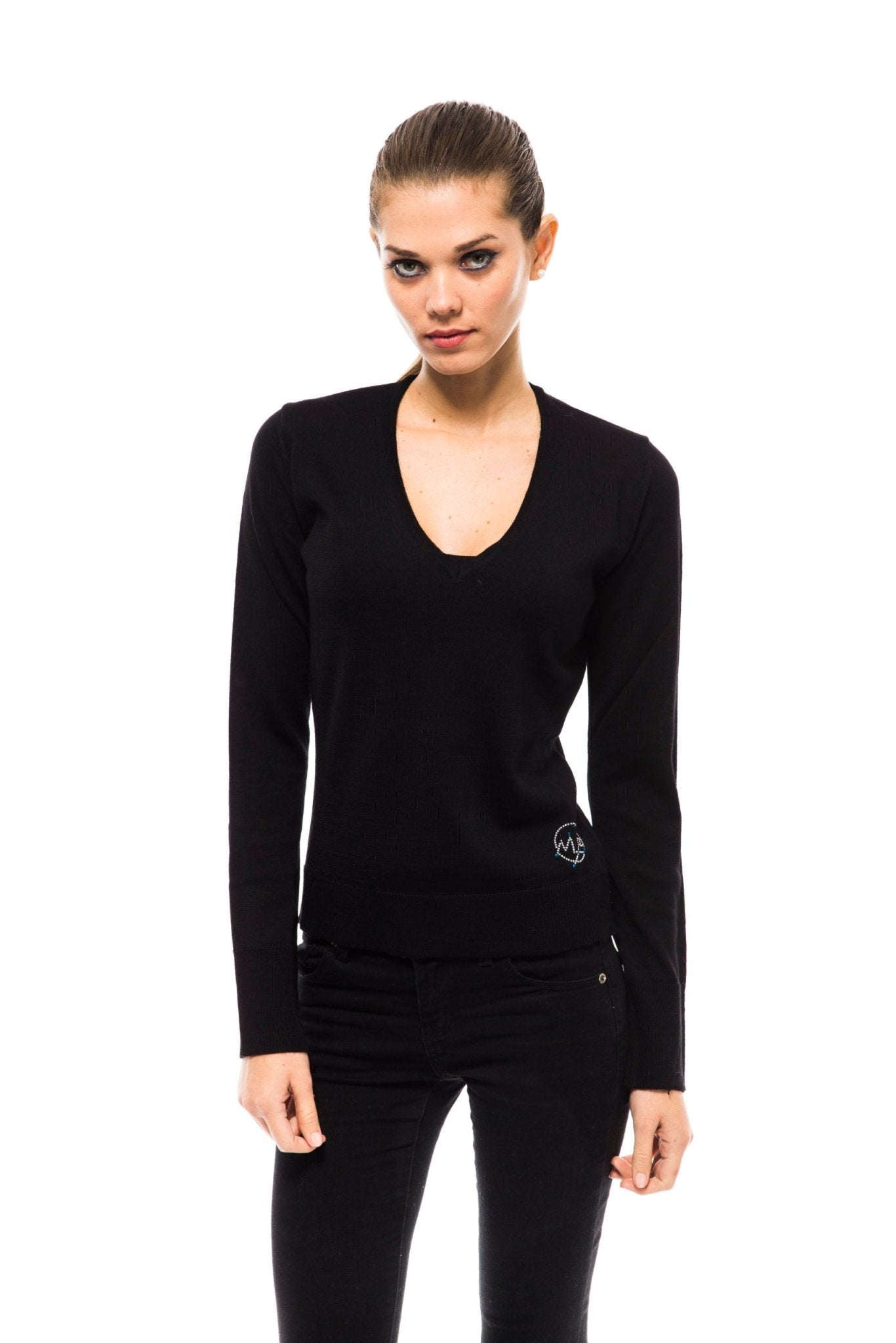 Montana Blu Black Wool Sweater - Fizigo