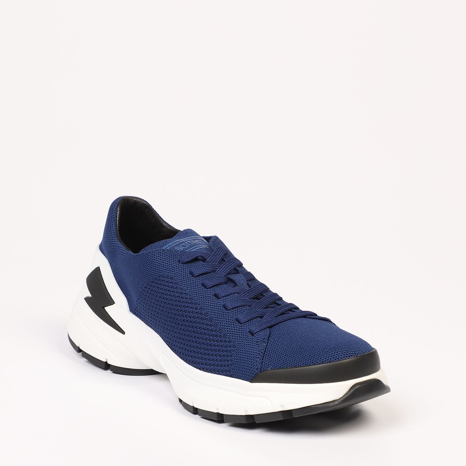 Neil Barrett Blue Textile and Leather Sneaker - Fizigo
