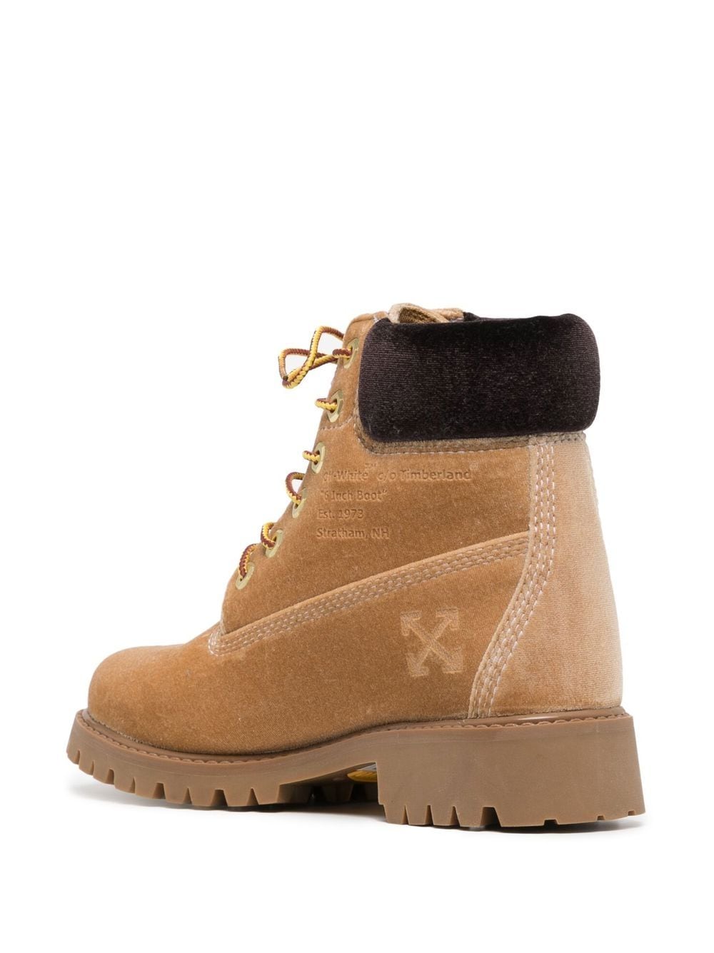 Off-White Beige Leather Boot - Fizigo