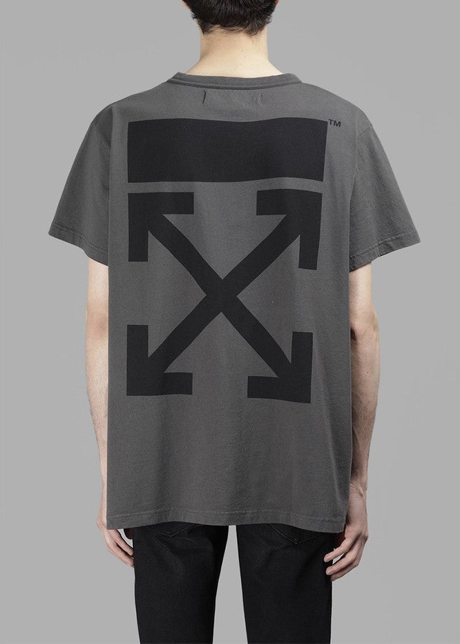 Off-White Gray Cotton T-Shirt - Fizigo