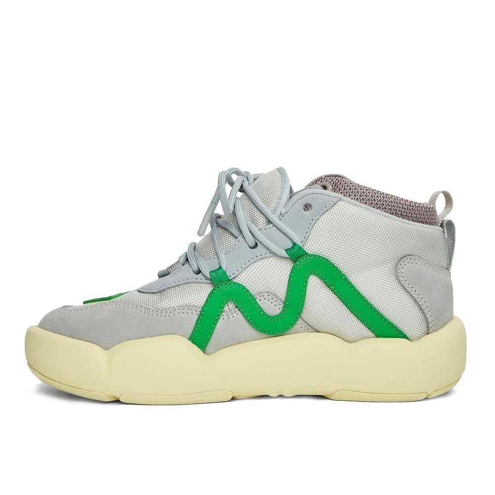 Off-White Gray Polyester Sneaker - Fizigo