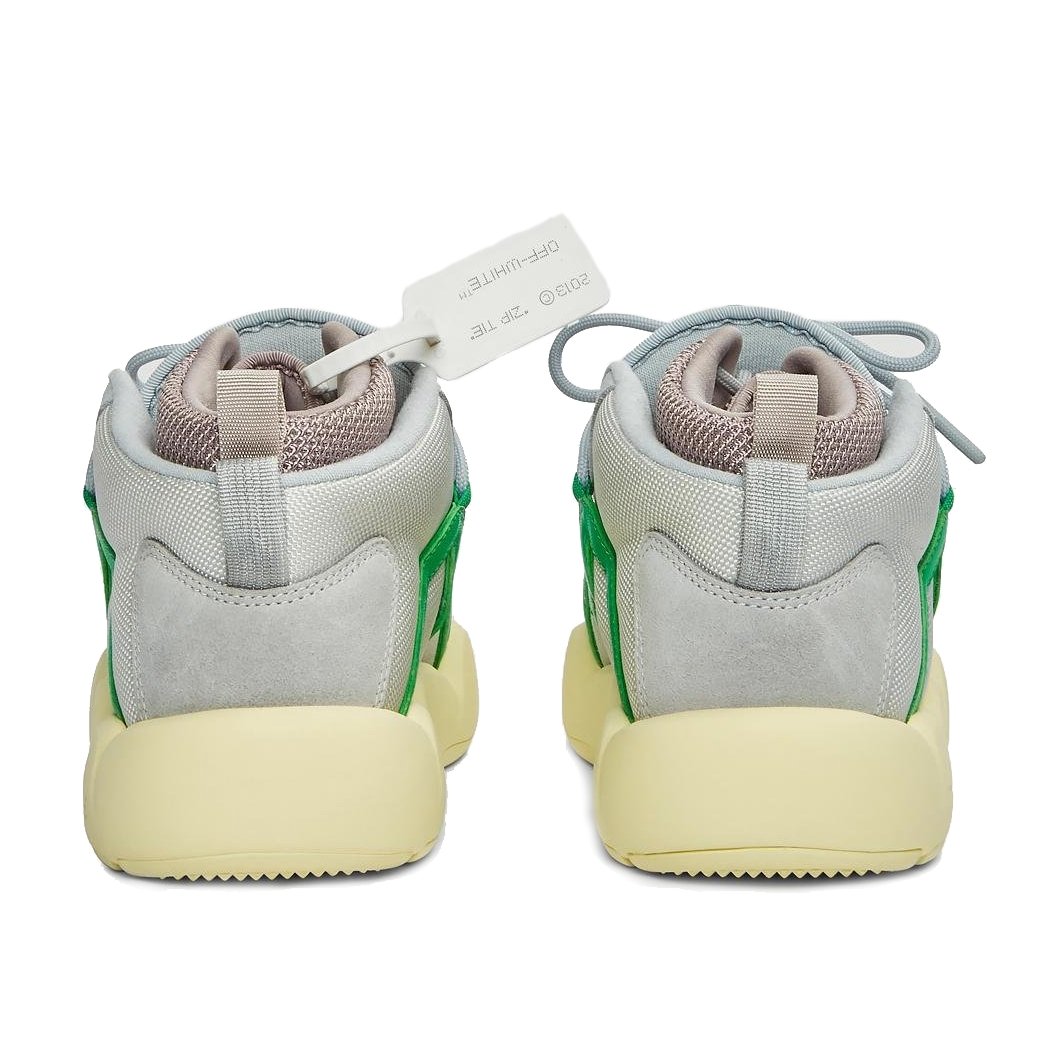 Off-White Gray Polyester Sneaker - Fizigo