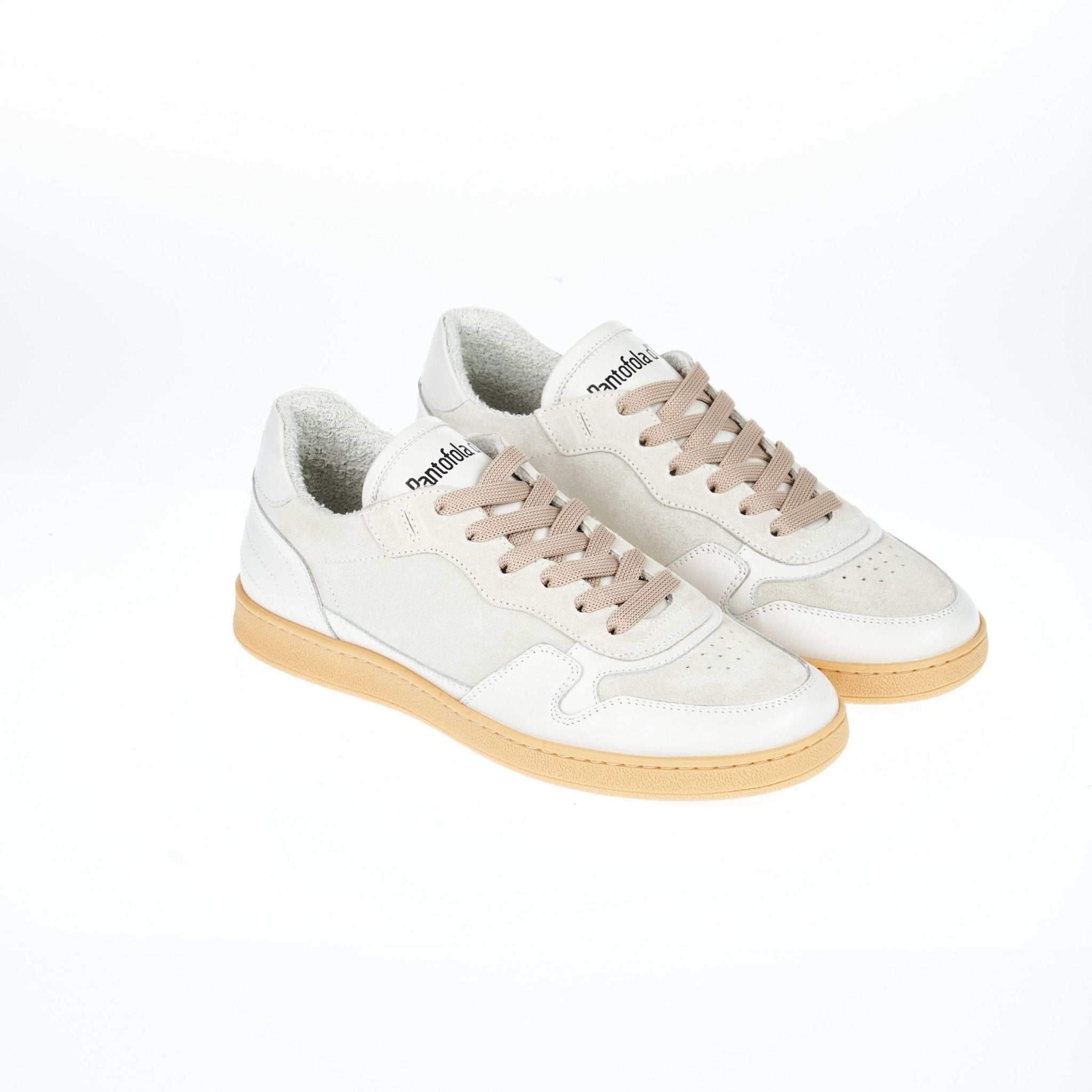 Pantofola D'Oro White Leather Sneaker - Fizigo