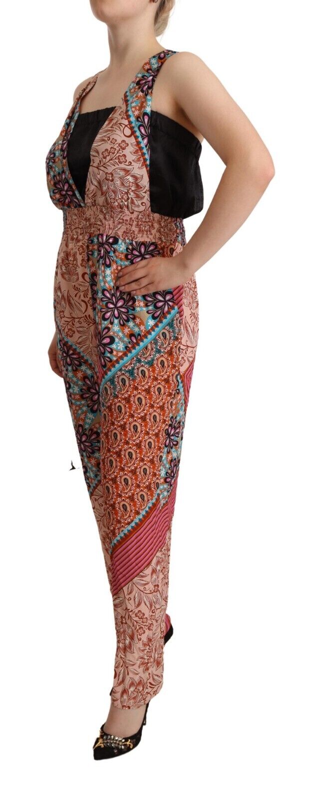 PINKO Multicolor Viscose Floral Print Women Jumpsuit Dress - Fizigo