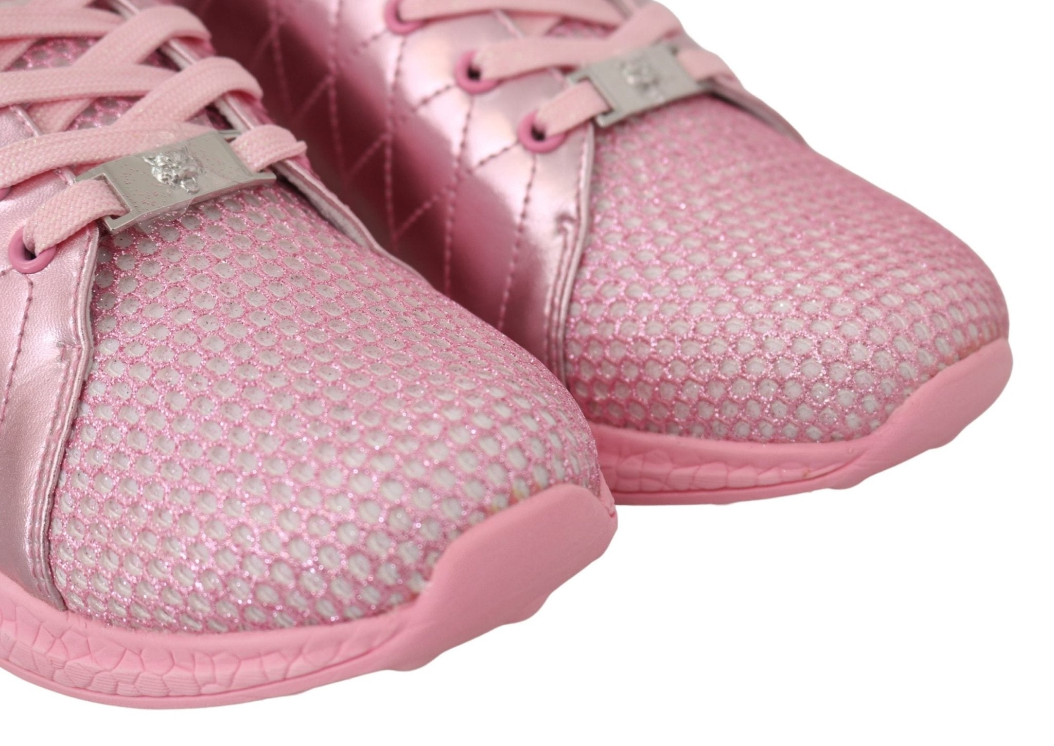 Plein Sport Pink Blush Polyester Runner Gisella Sneakers Shoes - Fizigo