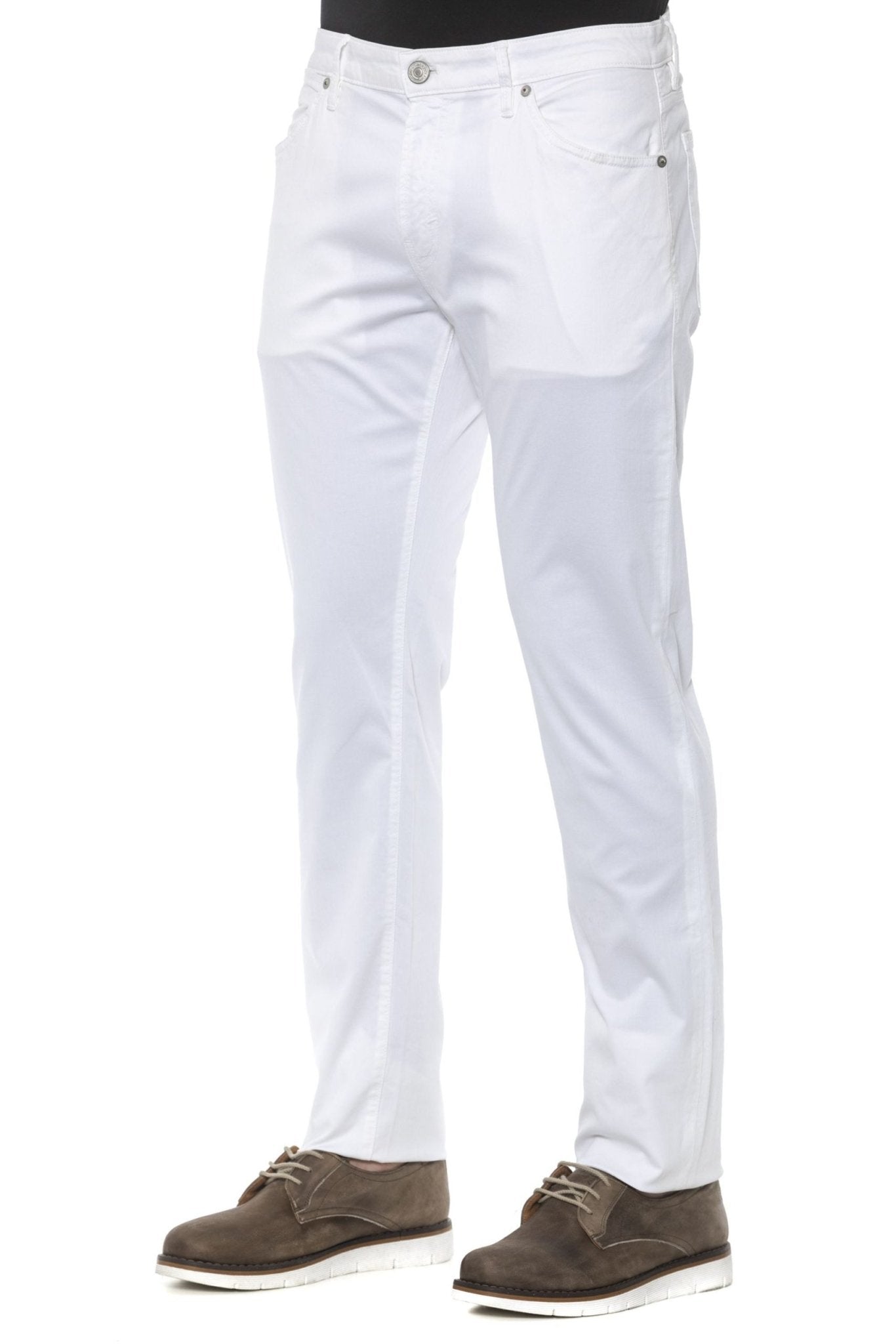 PT Torino White Cotton Jeans & Pant - Fizigo