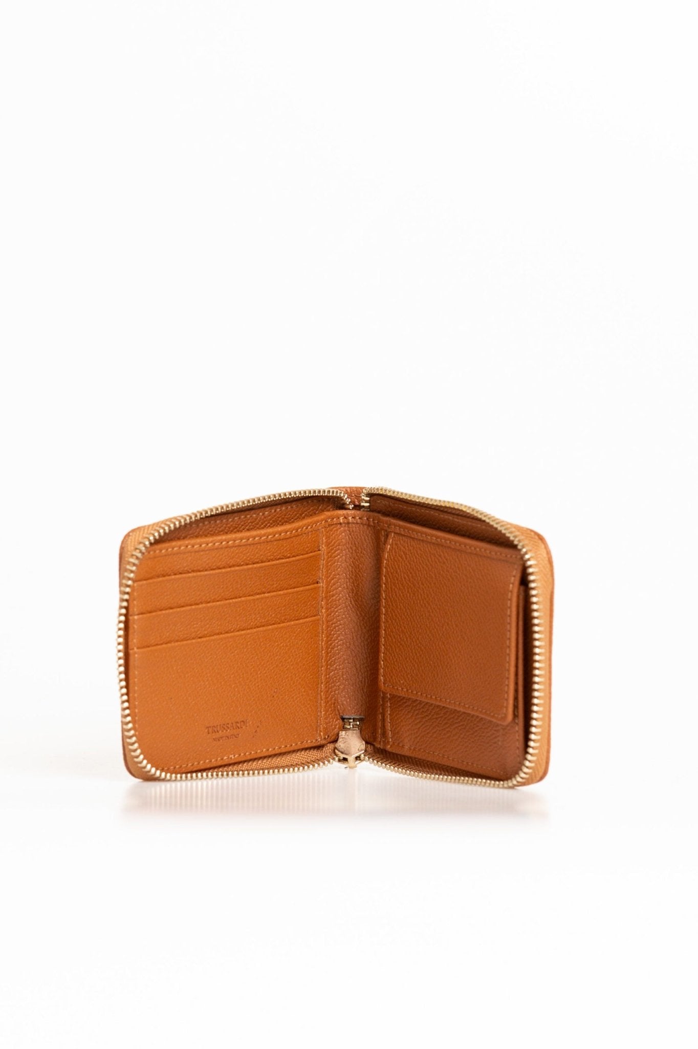 Trussardi Beige Leather Wallet - Fizigo