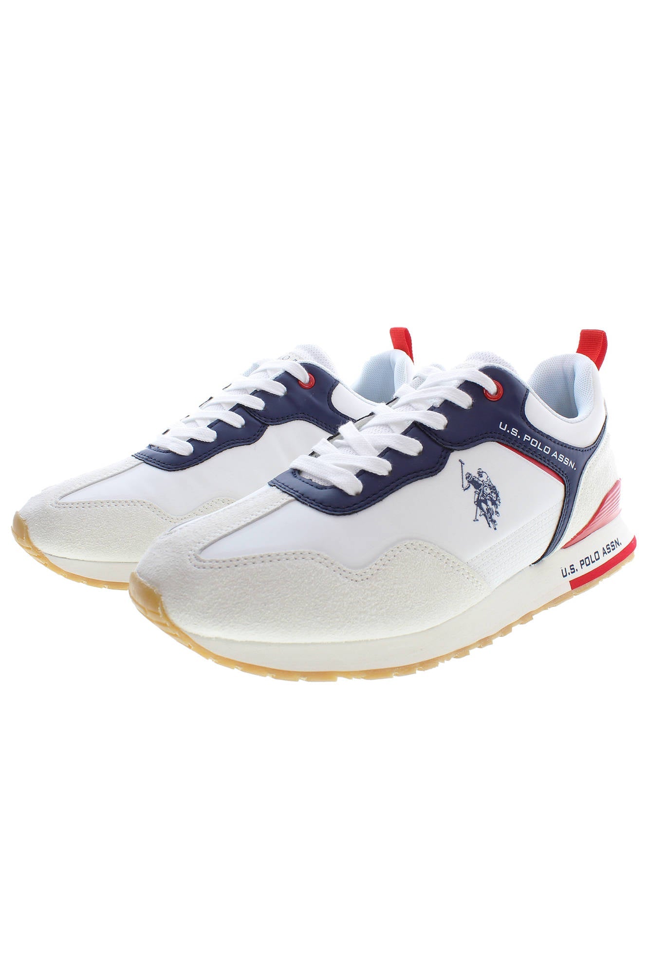 U.S. POLO ASSN. White Polyester Sneaker - Fizigo